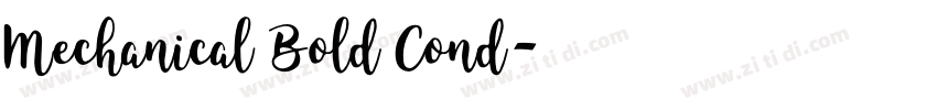 Mechanical Bold Cond字体转换